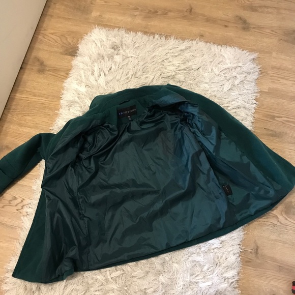 Xs dark forest hunter emerald green IB Diffusion peacoat pea coat trenchcoat - Picture 7 of 10